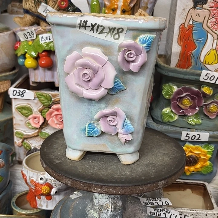 粗陶材质多肉花盆