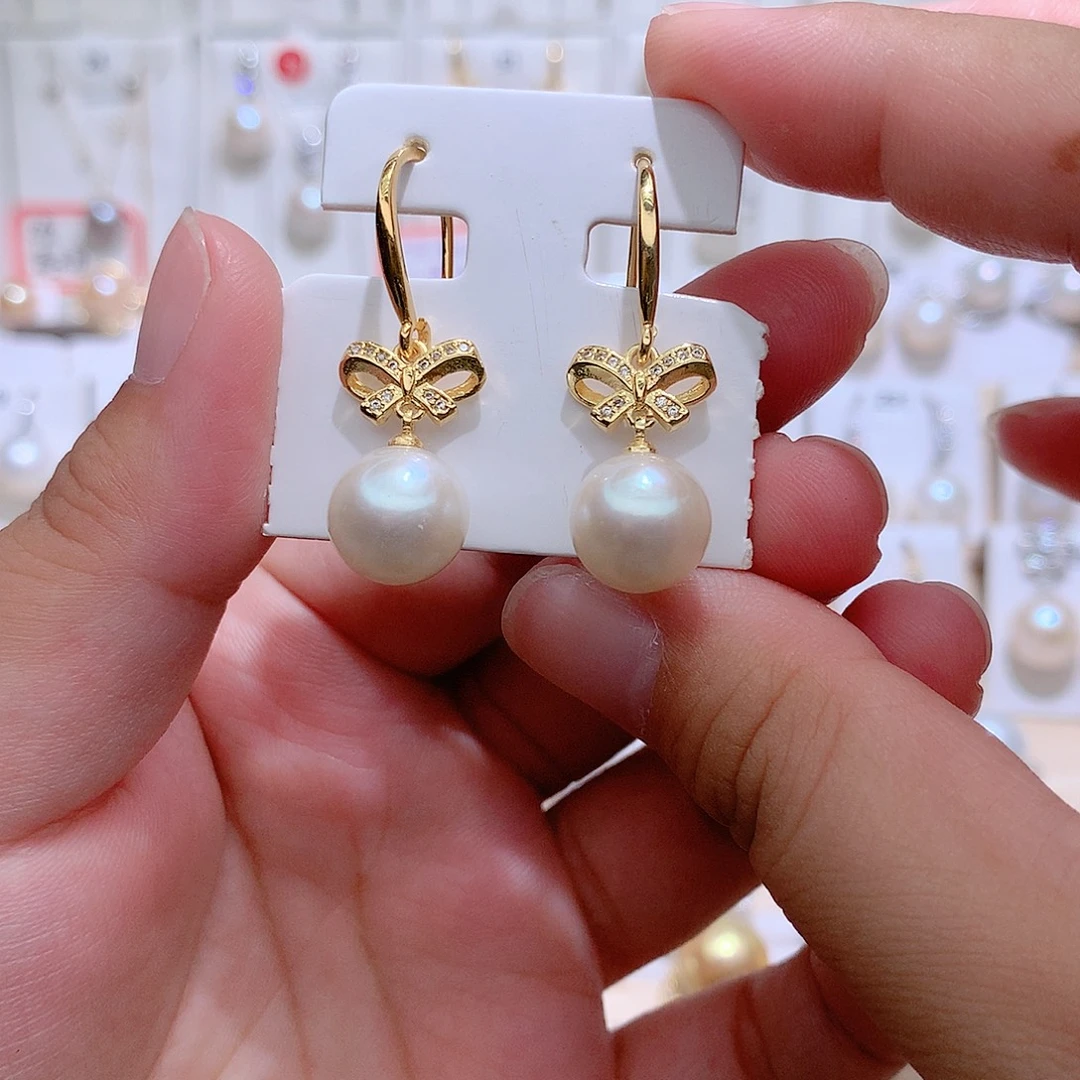 合金耳饰淡水珍珠CC11mm