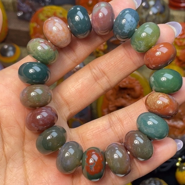 玛瑙/玉髓未镶嵌珠宝奇石品质天然水草大手串