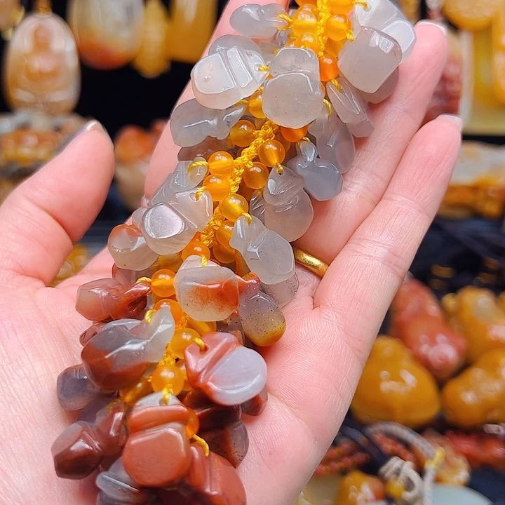 石英质玉（黄龙玉）未镶嵌手链