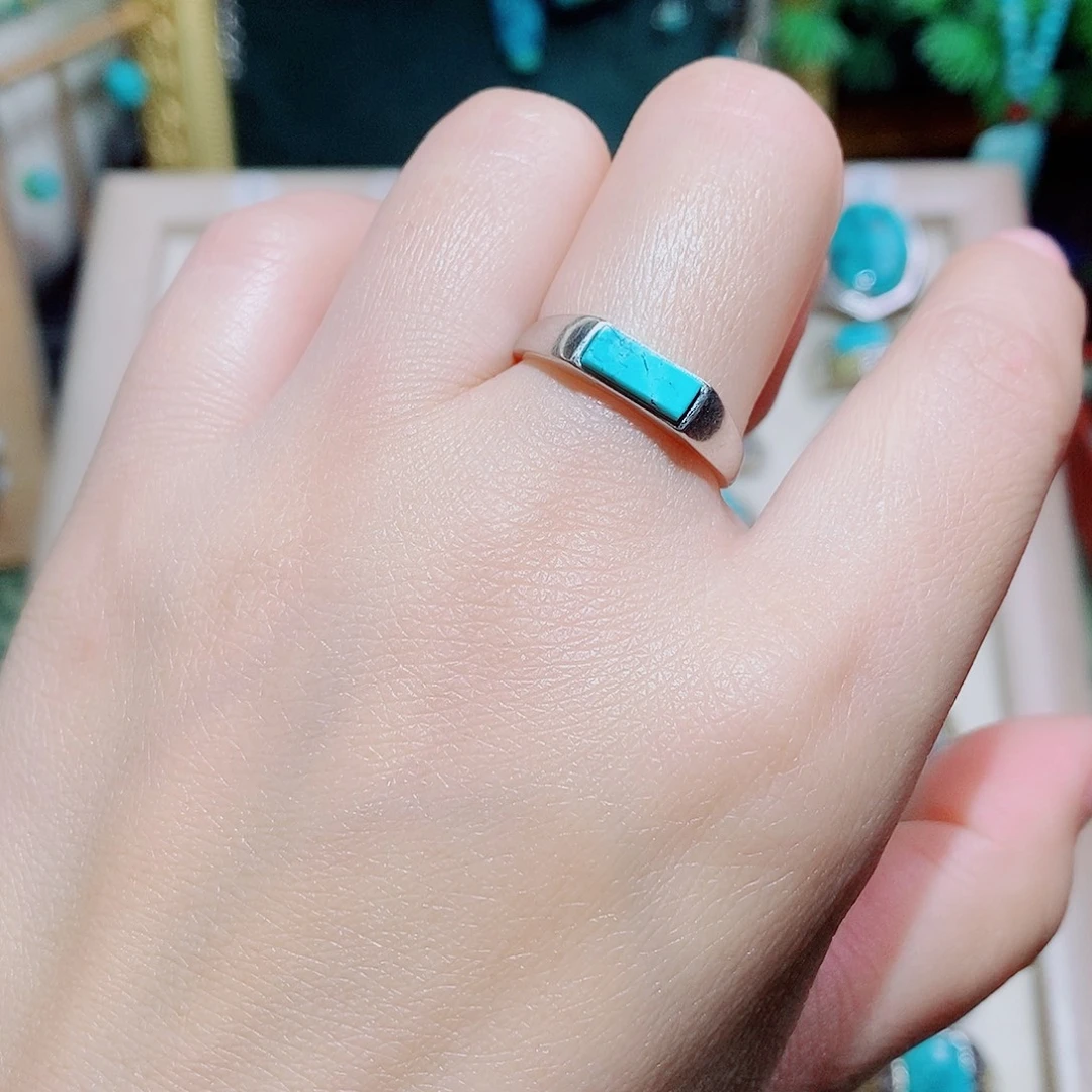 绿松石银S925镶嵌颈饰