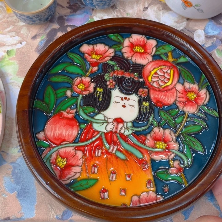 盖子款瓷板画艺术作品