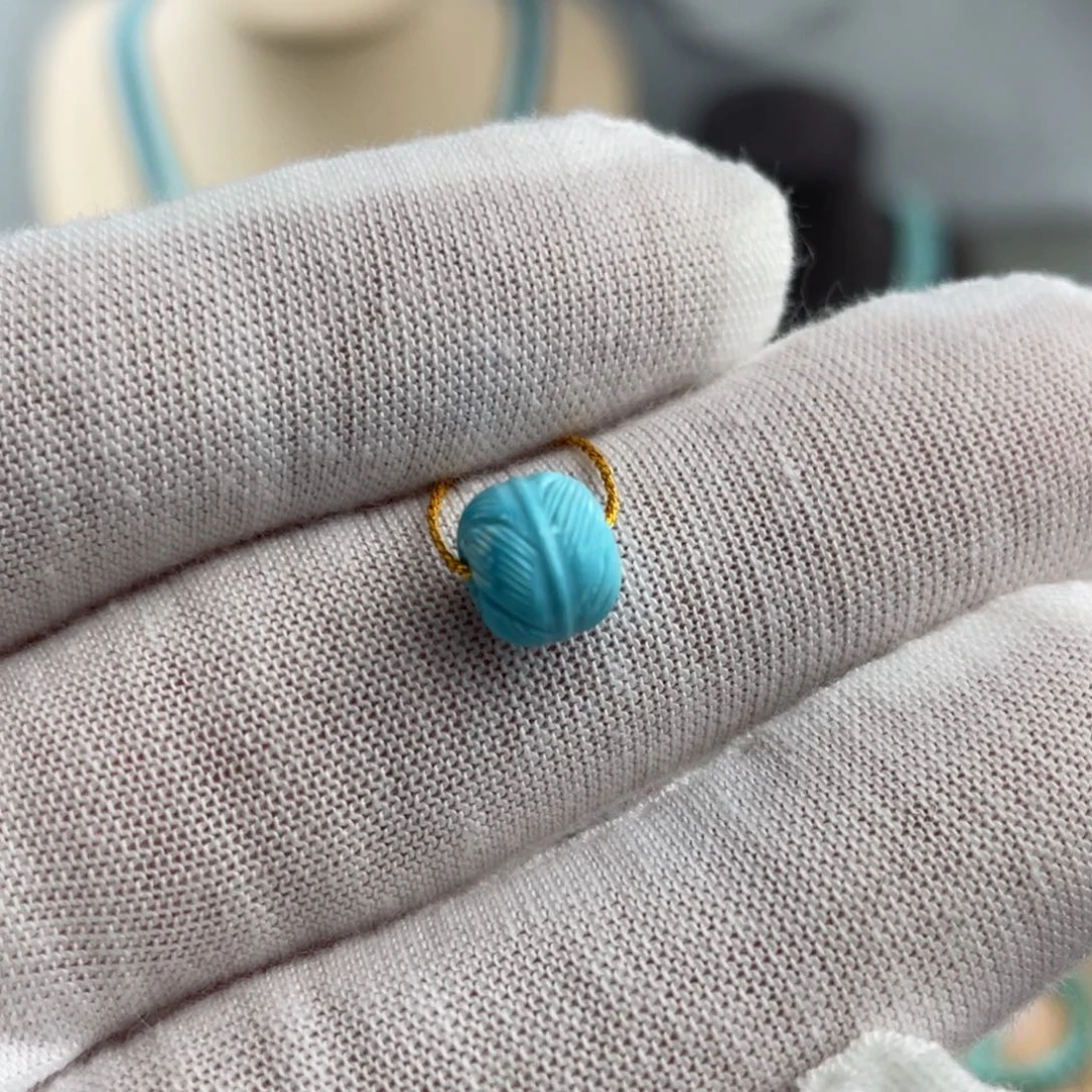 绿松石手链未镶嵌羽毛珠卡8