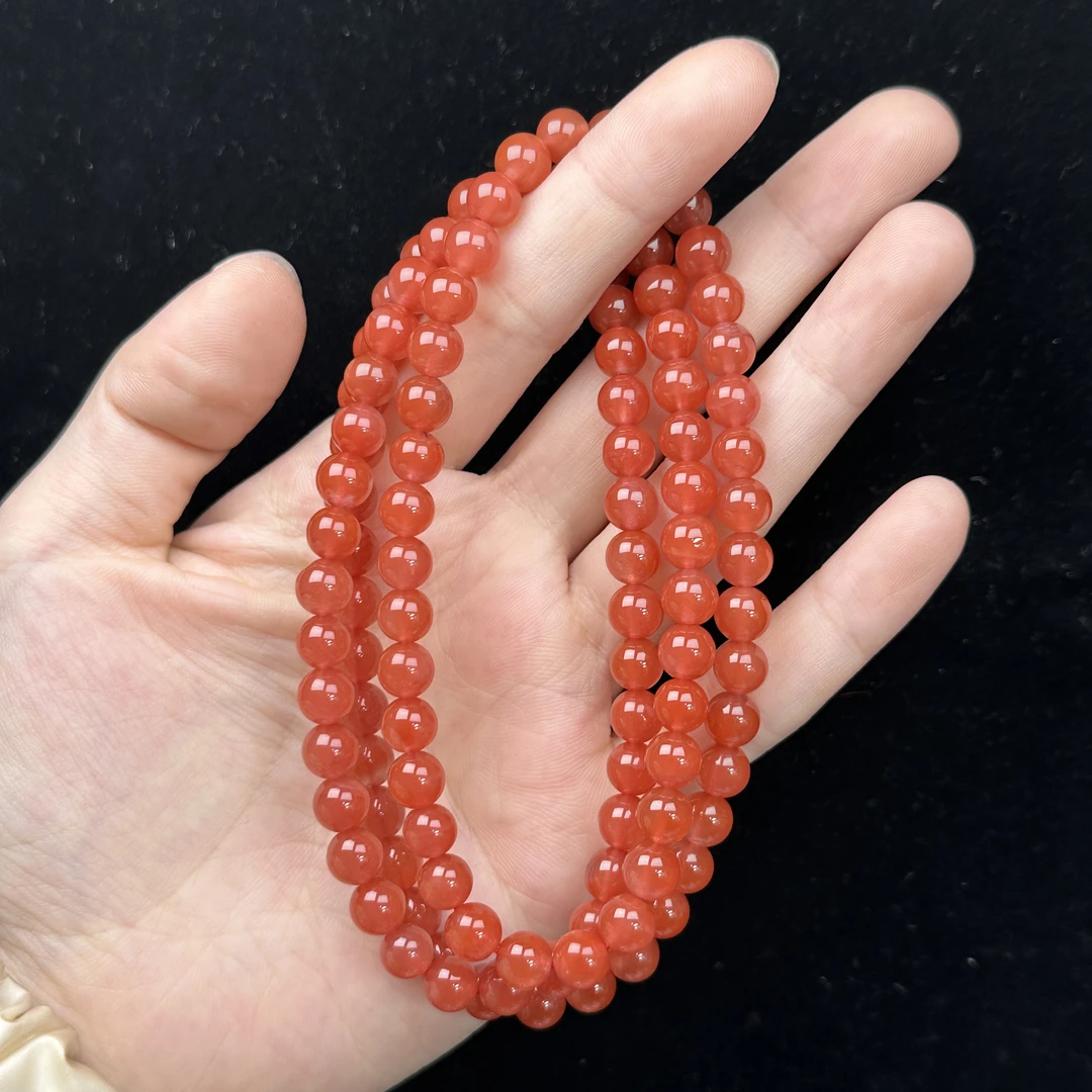 P3486天然南红 手串6+mm支持复检假一罚四