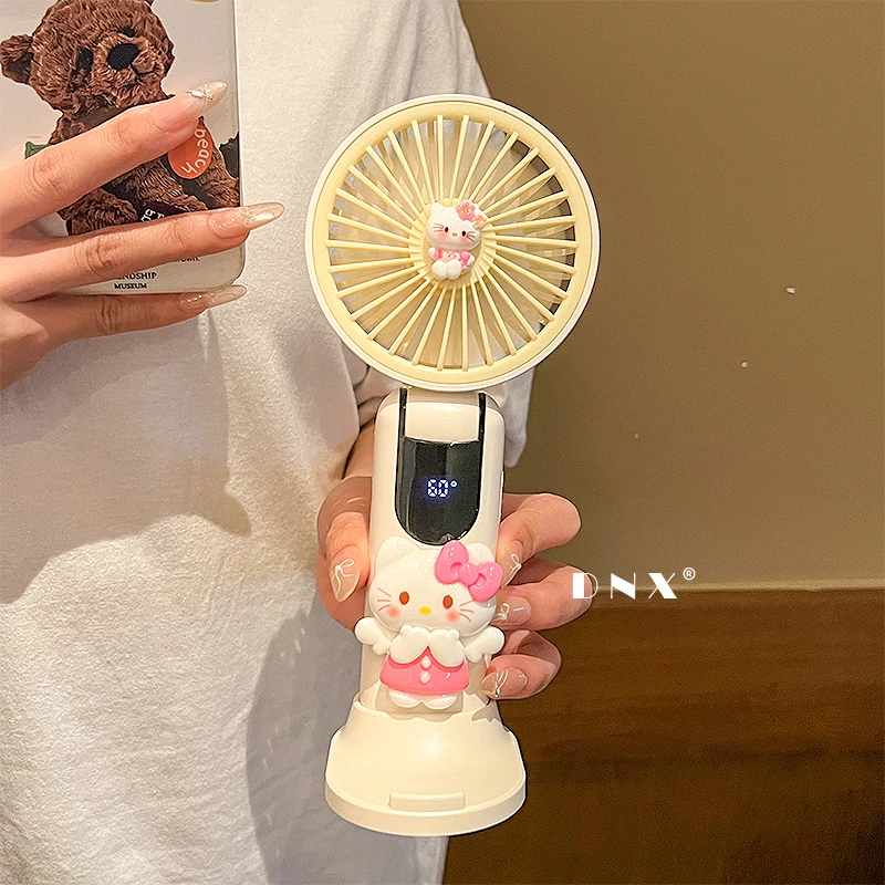 Hello手持小风扇女2025新款Kitty学生上课宿舍专用静音迷你电风扇