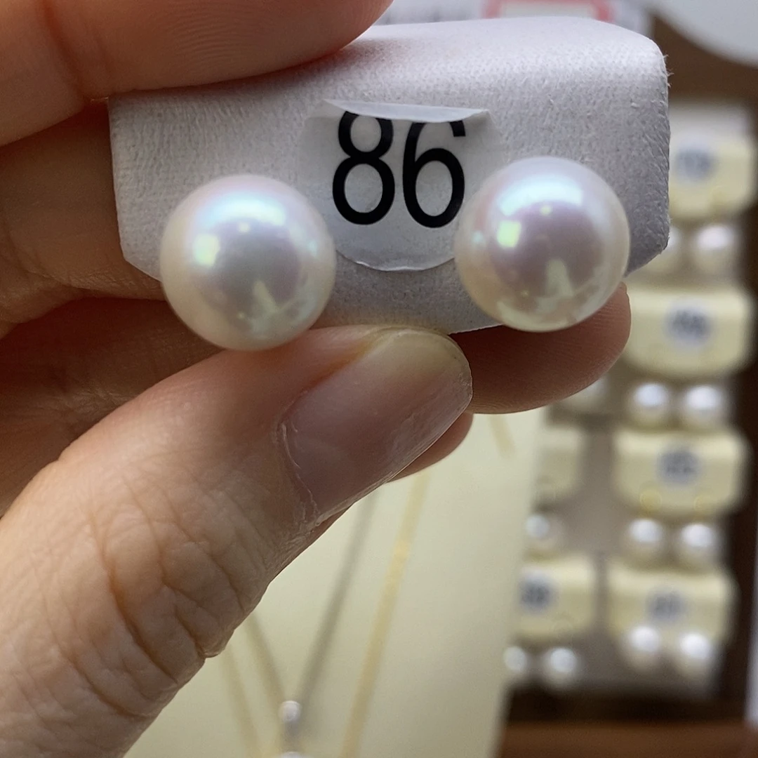 耳饰淡水珍珠银S925镶嵌