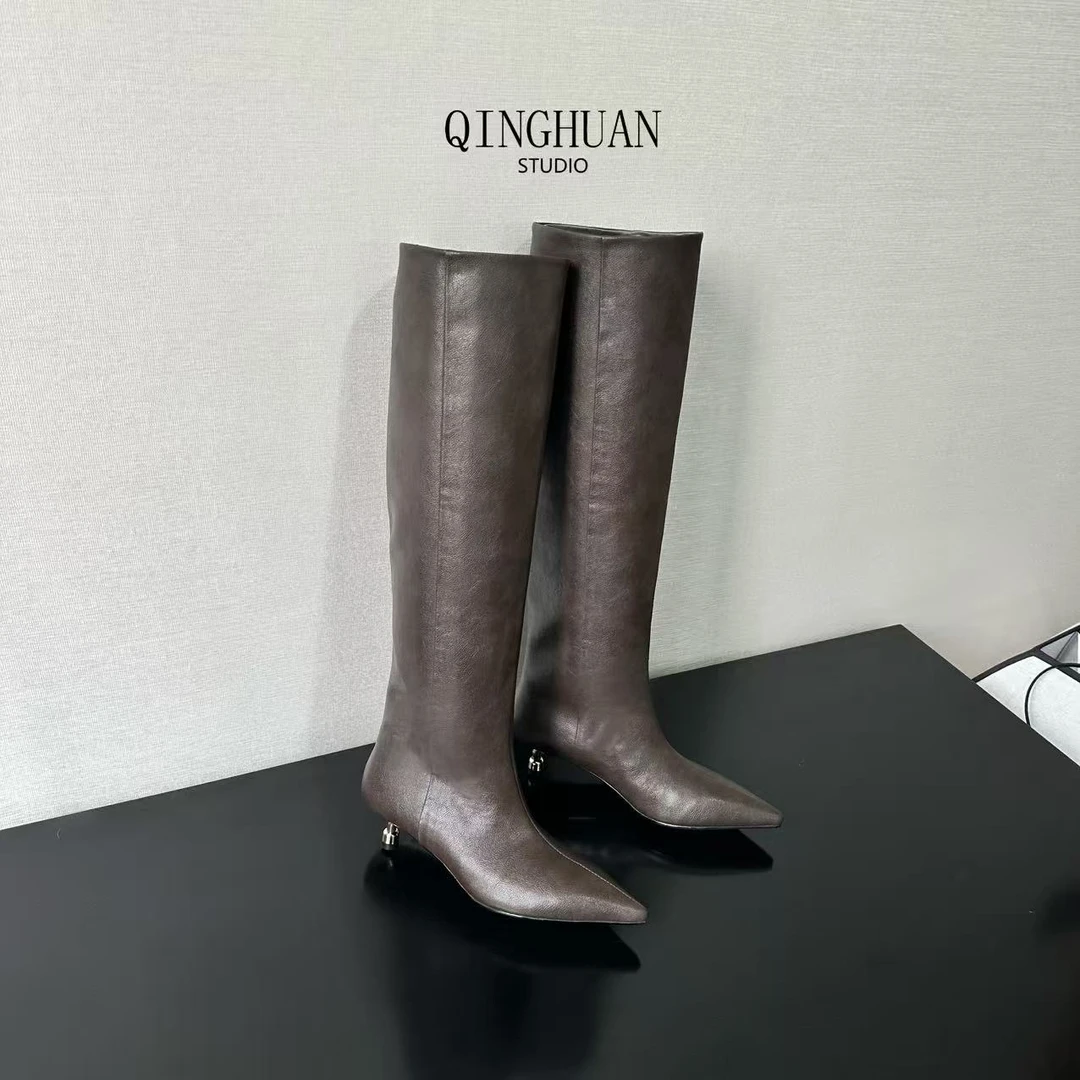 【清欢3店】超稳小猫跟及膝时显直显瘦时装靴 |尖头显贵不累脚 |5cm