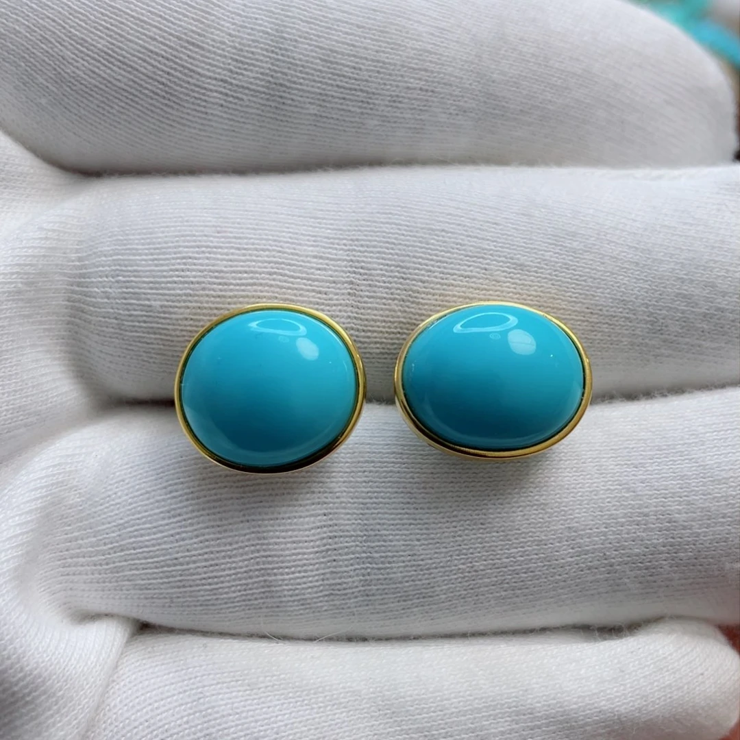 绿松石珠宝奇石18K金镶嵌