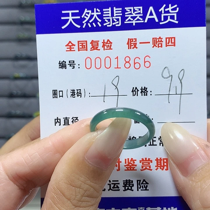 翡翠未镶嵌戒圈1866