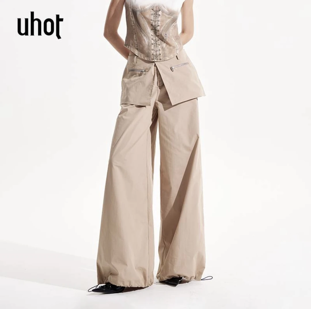 uhot/诱惑假两件阔腿长裤uwwr5k234