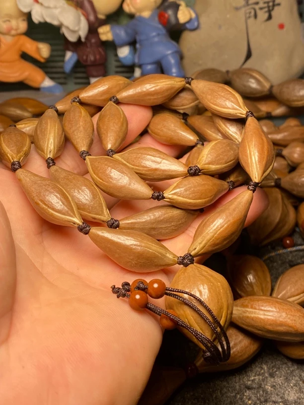 细长1.2柳叶核橄榄核原皮小素串脖挂手链