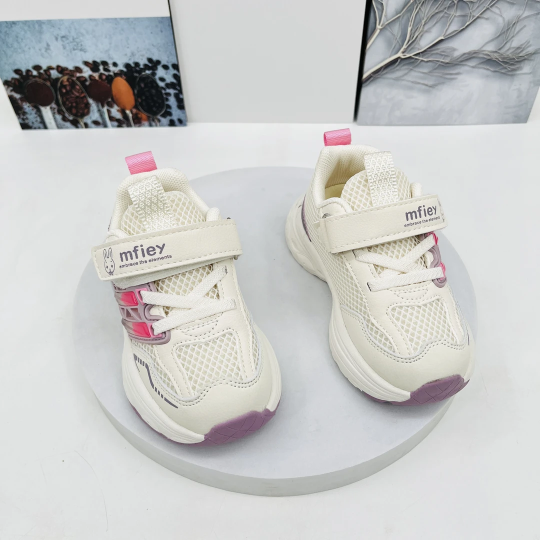 B2区351春季儿童透气休闲复合底双网鞋