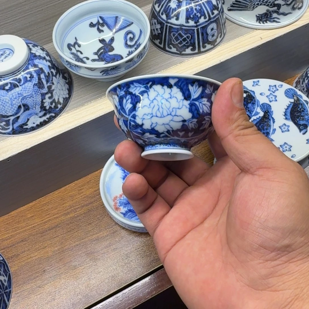 安***陶杯子景德镇全手工手绘陶瓷