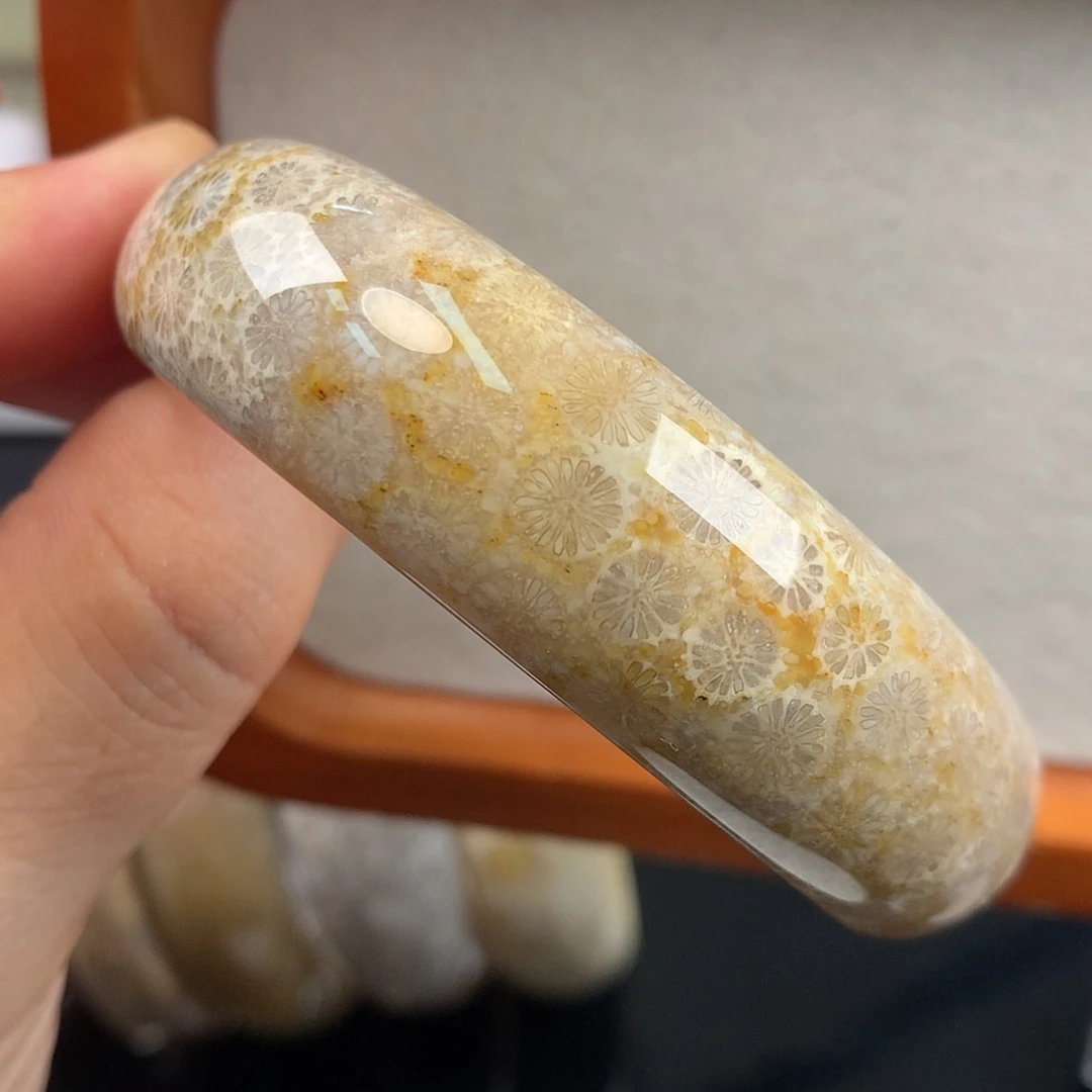 【闪购商品】硅化珊瑚（珊瑚玉）手镯未镶嵌（12号）上新55.4圈