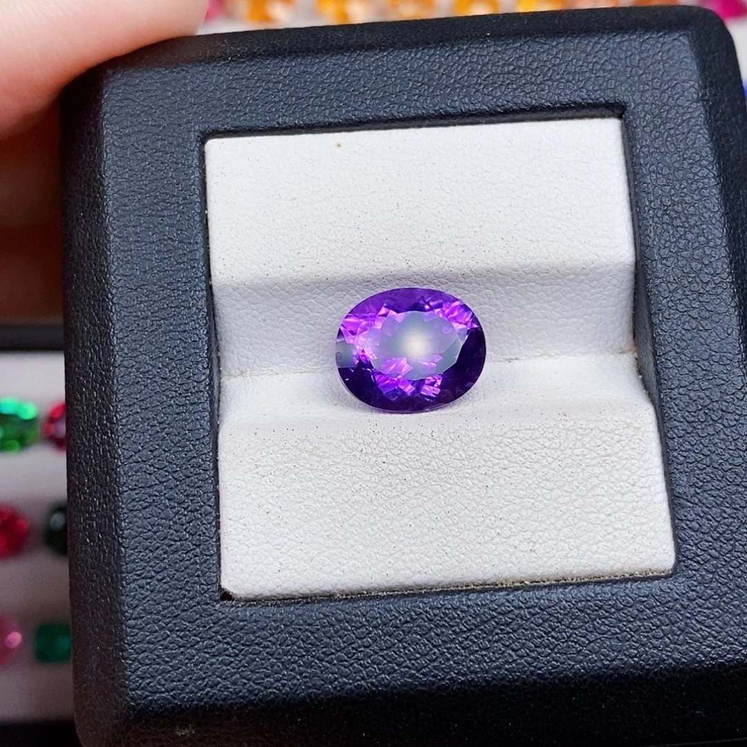 未镶嵌珠宝半成品紫晶裸石4.39ct