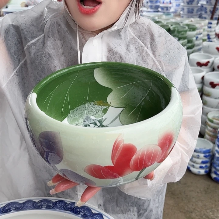 瓷片直径23厘米高13……