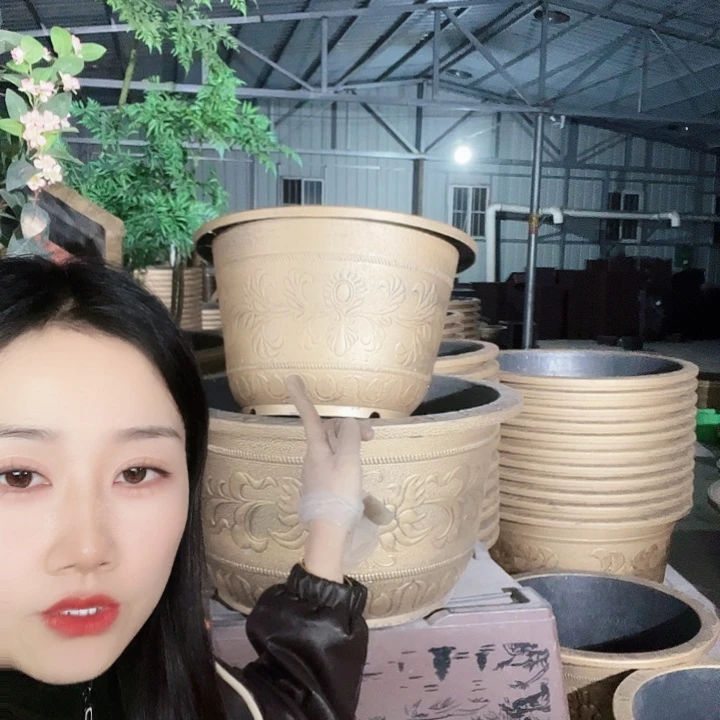 圆形60花盆2个有孔