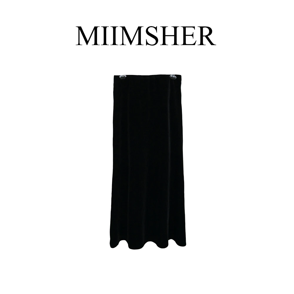 暗夜闪耀丝绒鱼尾半裙法式显瘦时尚女新款a字裙MS235017