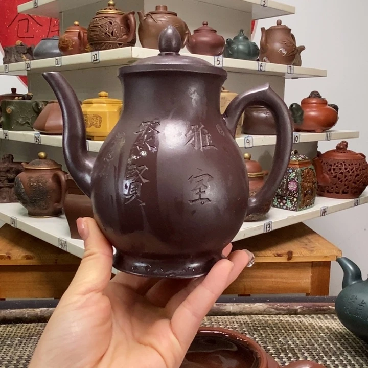 紫砂茶壶熊**物全手工制作