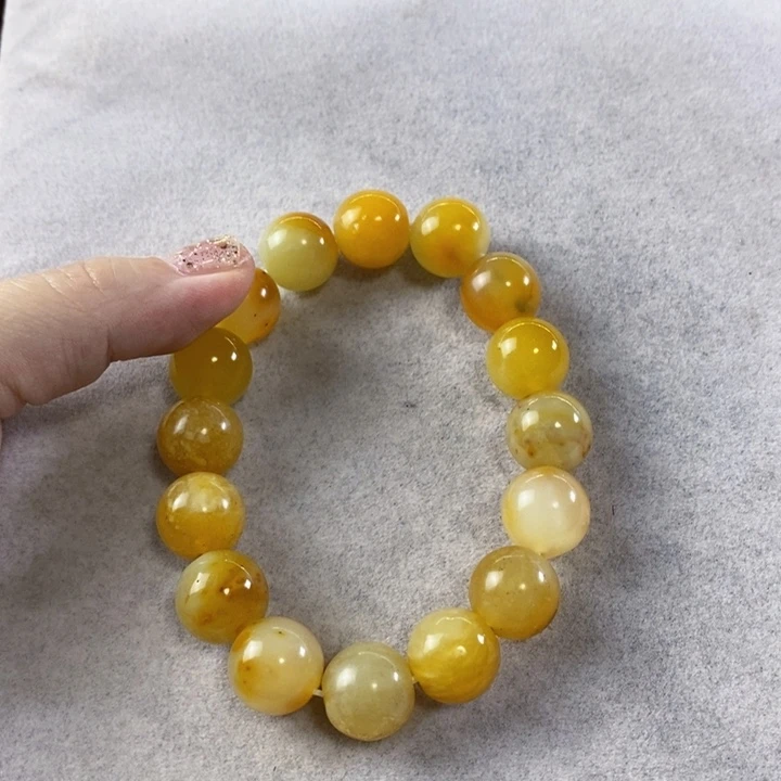岫玉未镶嵌手串手链D****u