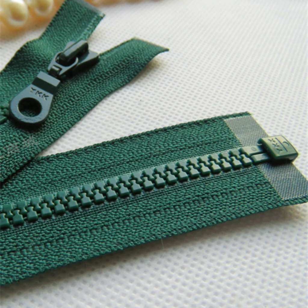 3号YKK树脂单头开尾墨绿色拉链--轻薄款羽绒服夹克毛衣开衫门襟