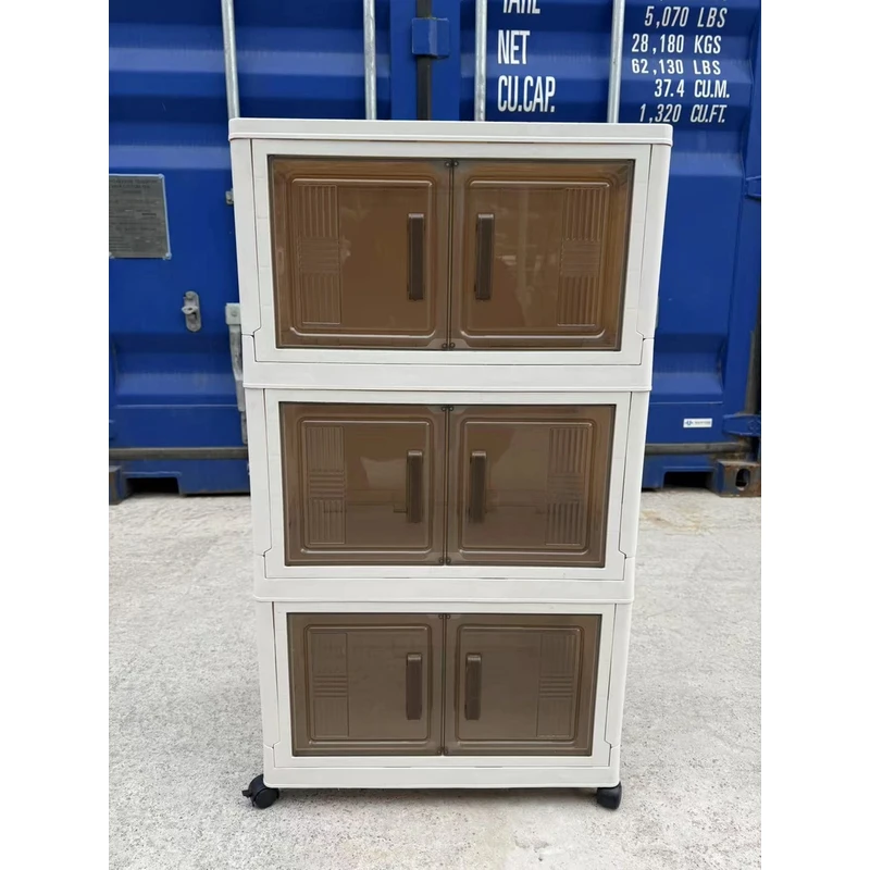 大容量透明折叠收纳柜储物柜家用儿童免安装折叠收纳箱收纳柜