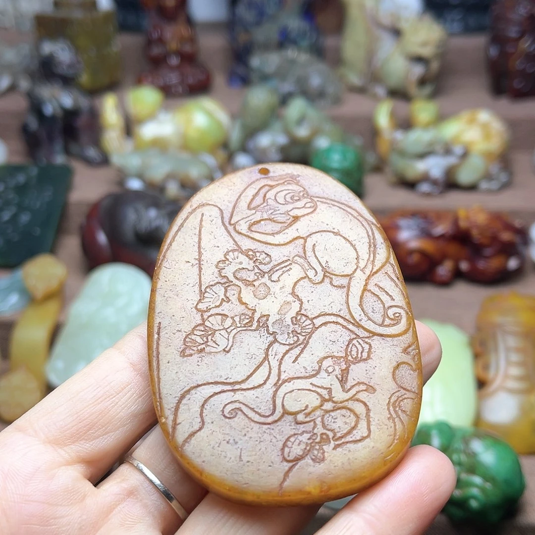 白玉菩提吊坠46。。