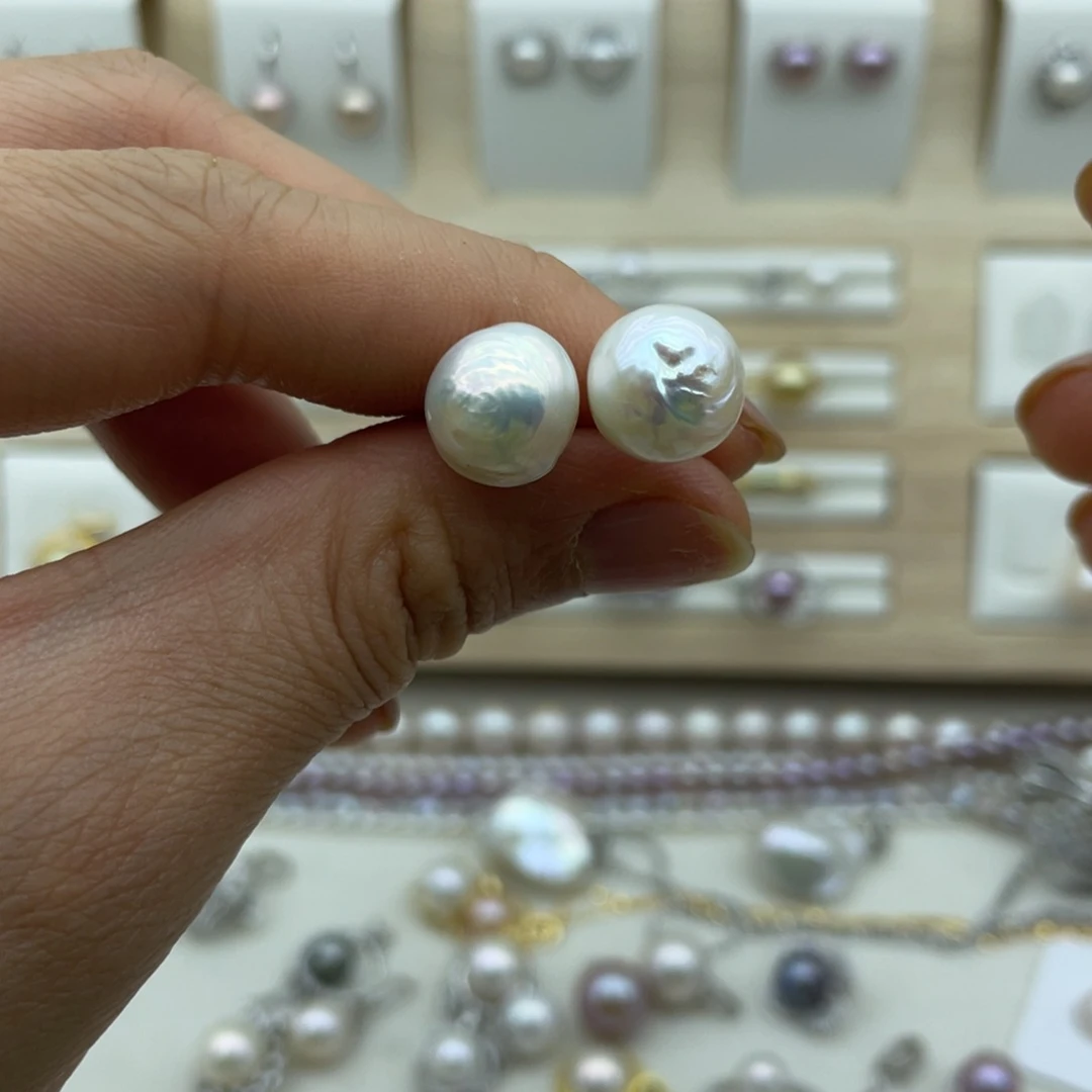 未镶嵌耳钉淡水珍珠