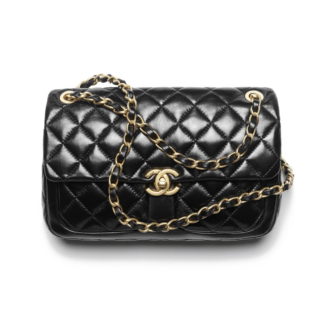 99新 Chanel/香奈儿 安洁利严选口盖包/BK0154512 斜挎包