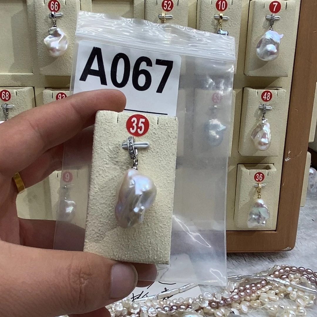 淡水珍珠银S925镶嵌颈饰