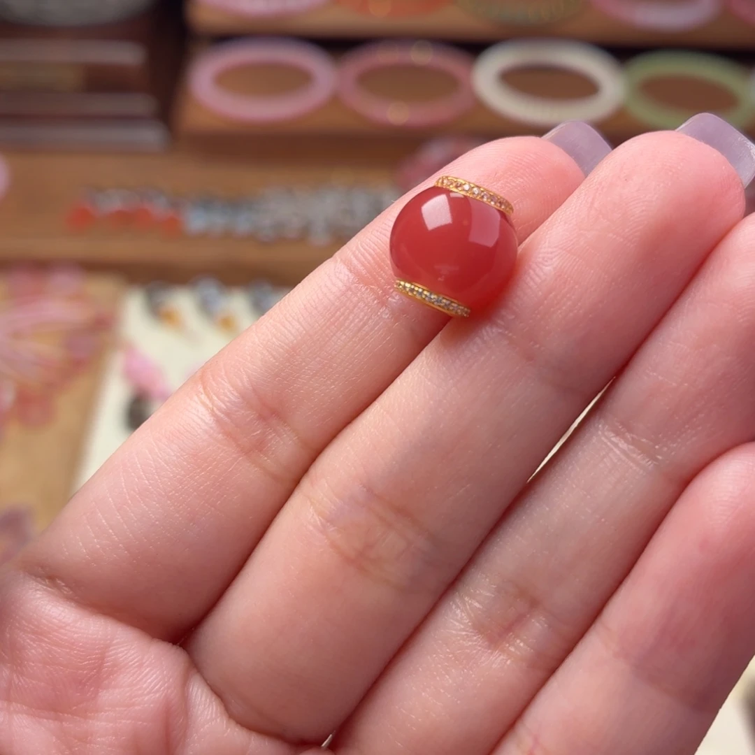 梦****玛瑙/玉髓18K金镶嵌配饰