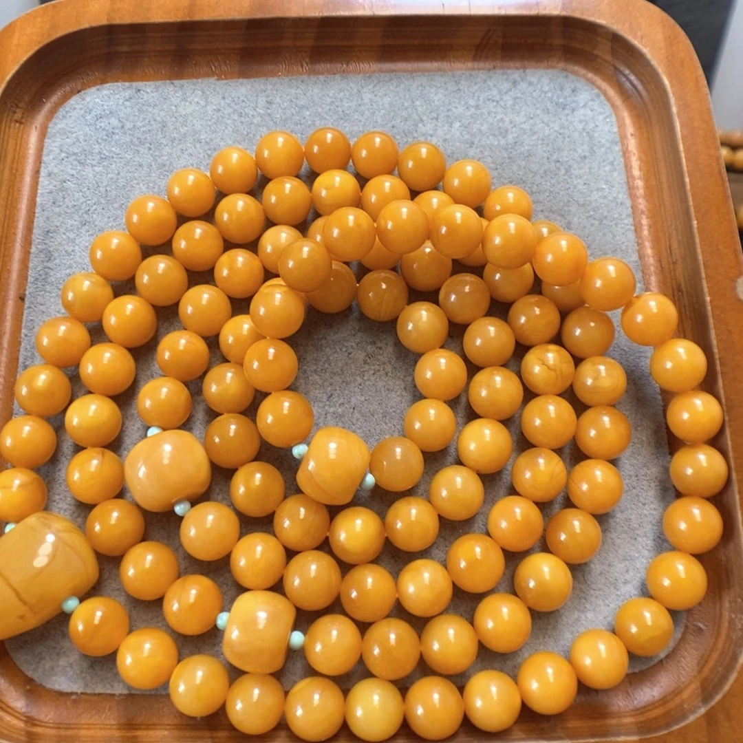 未镶嵌项链蜜蜡蜜蜡108