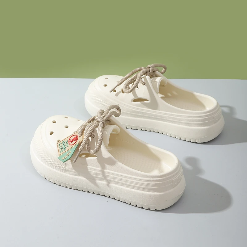 洞洞鞋女夏季轻薄透气外穿简约时尚2025年新款网红百搭包头凉拖鞋