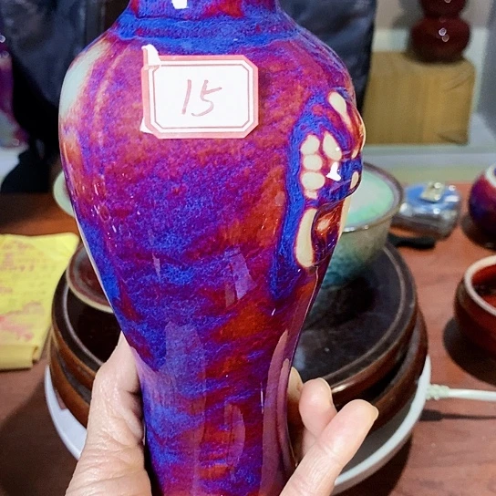 摆件平*尚峰钧窑作品瓶摆件