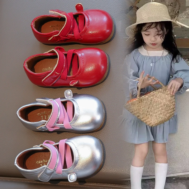 ABC公主鞋2025秋季韩版女童软底小皮鞋儿童洋气单鞋百搭浅口鞋子