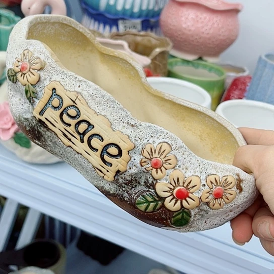 多肉绿植陶瓷花盆9.9包邮