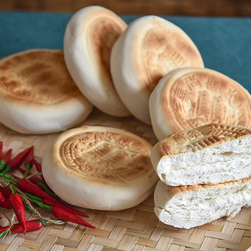山东特产发面火烧千层饼杠子馍青岛特色面食有嚼劲面食纯正好吃