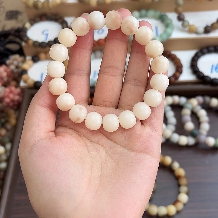 菩提根/象牙果手串卡13苹果珠-荔枝冻