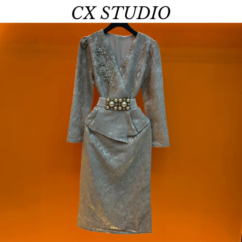 {暖暖}编码17 经典收腰轻奢气质时尚春夏季连衣裙(定制女装GL8662