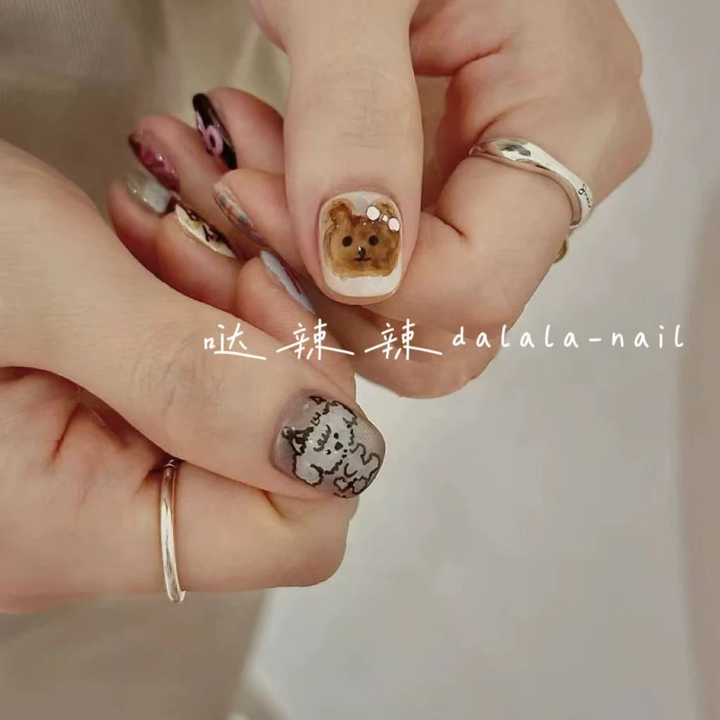 【甜心少女】小众ins网红甜美风可爱清新个性百搭穿戴甲2025新款