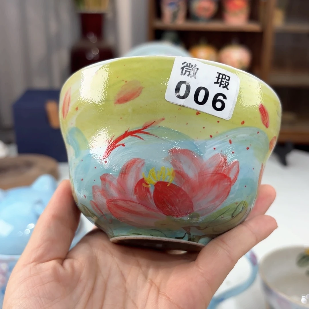 景德镇手绘高温釉下彩陶瓷茶具