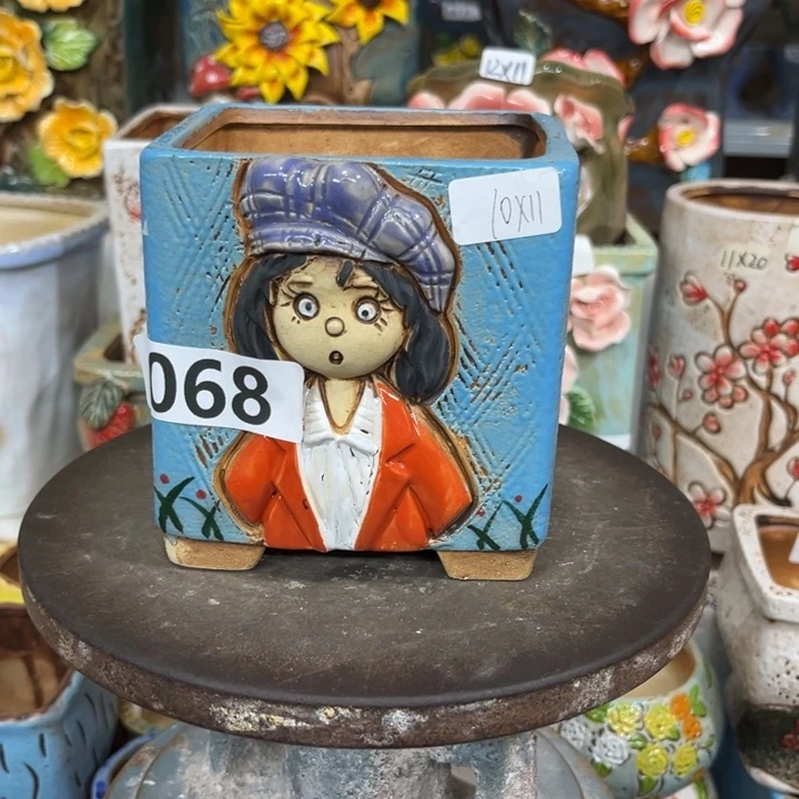 紫砂花盆粗陶材质多肉花盆