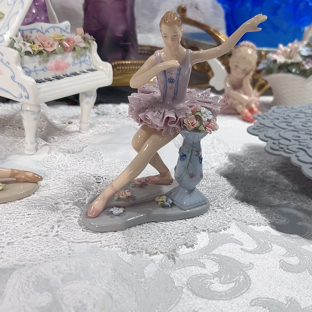 陶瓷0138紫色芭蕾舞蕾丝娃娃