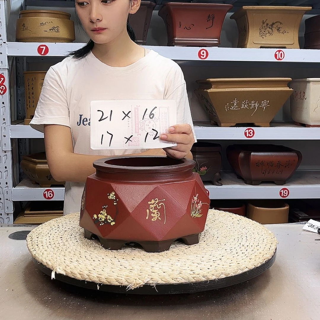 紫砂花盆紫砂花盆