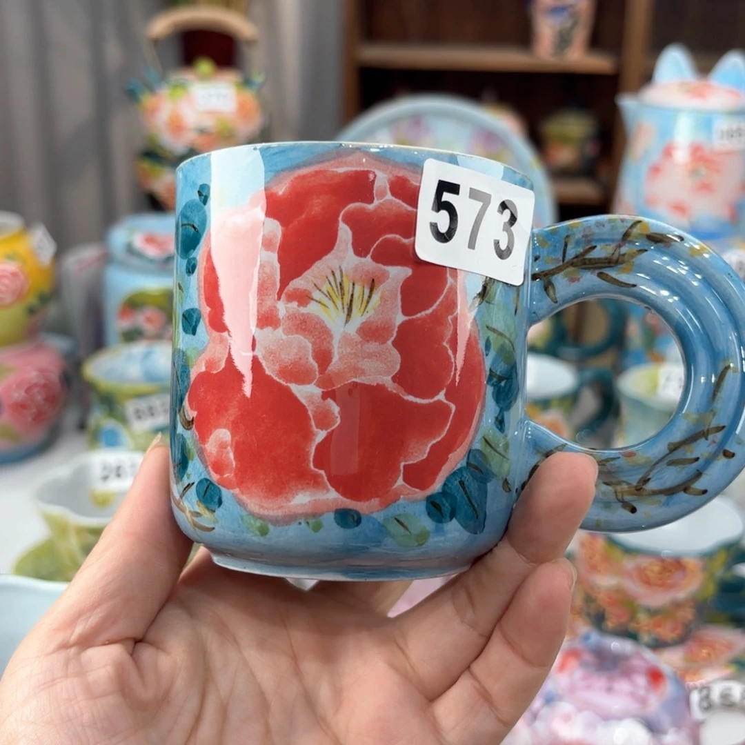 景德镇手绘高温釉下彩陶瓷茶具