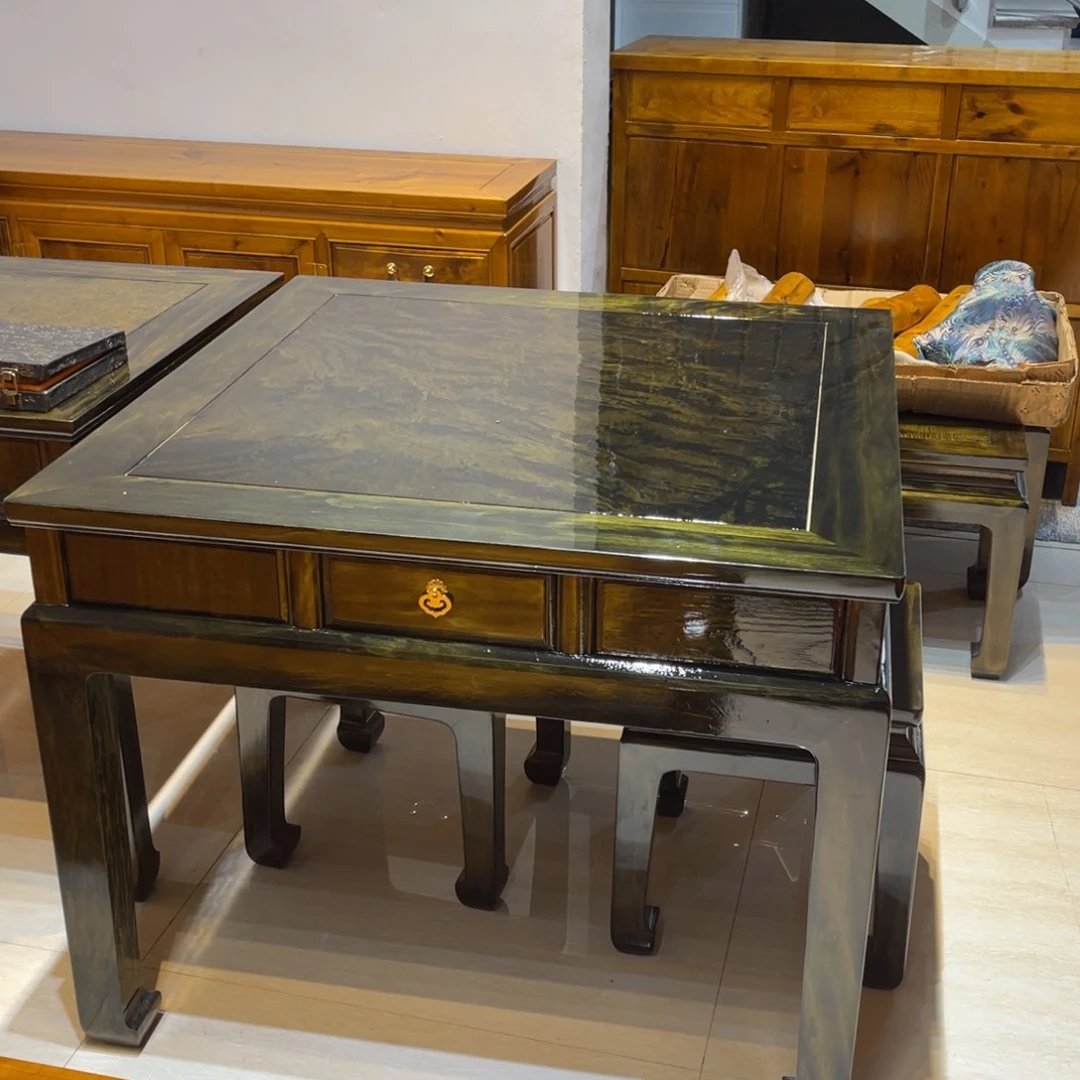 小***北成套家具紫檀木类，方桌➕圈椅四把