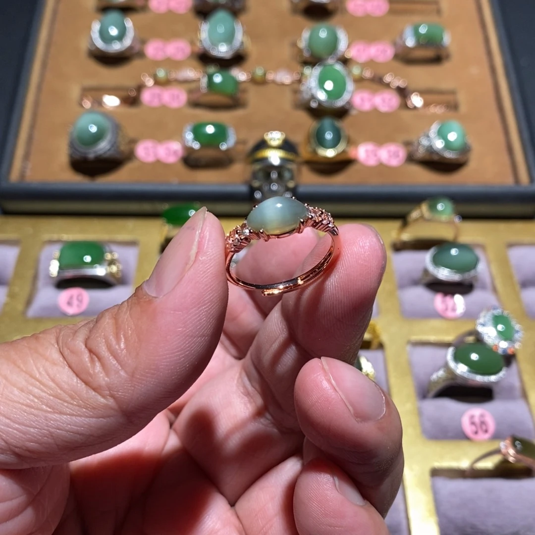 和田玉（碧玉）戒指未镶嵌