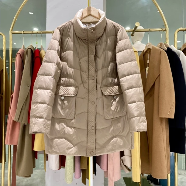 【HY222】洋气妈妈羽绒服女冬装2025新款宽松加厚外套