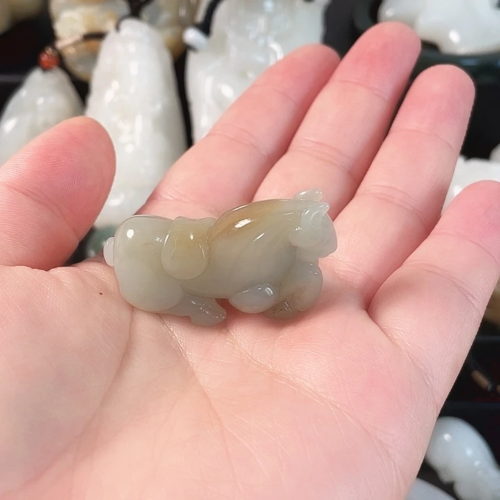 吊坠(不含链)未镶嵌和田玉（白玉）