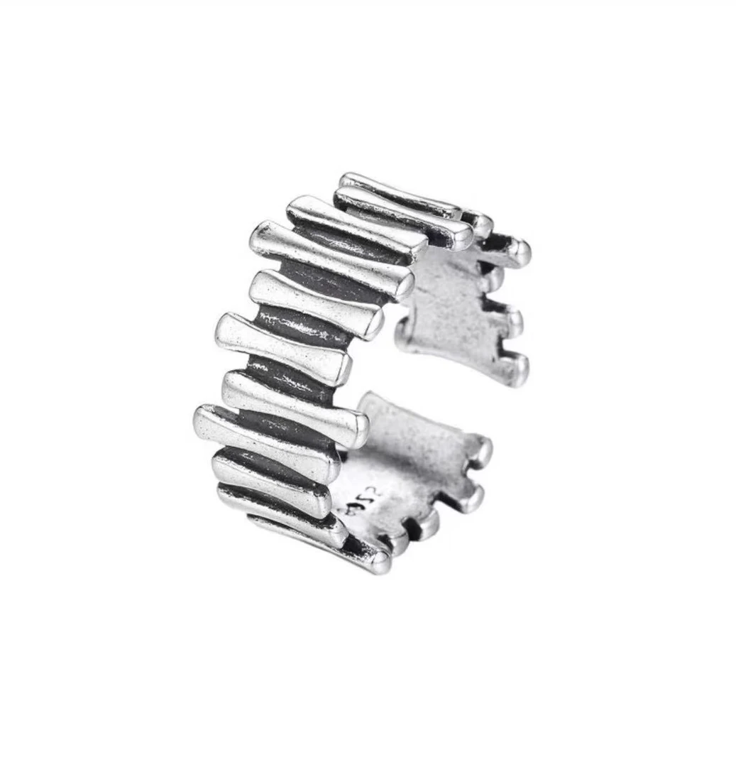 钛钢锆石戒指 时尚重工戒指